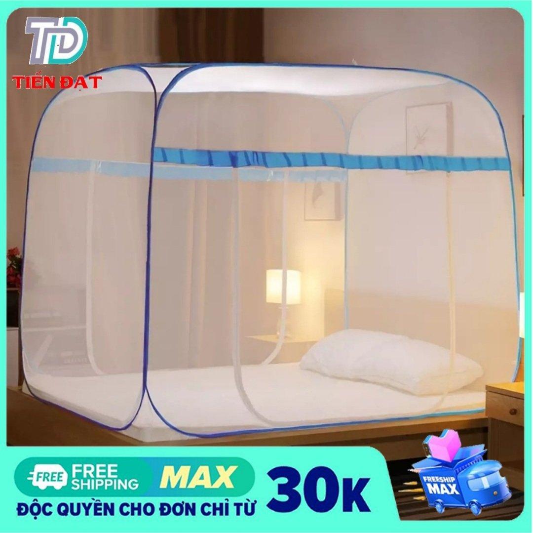 Màn chụp tự bung đỉnh vuông tiến đạt - Mẫu mùng chụp tự bung người lớn chống muỗi gấp gọn tiện dụng