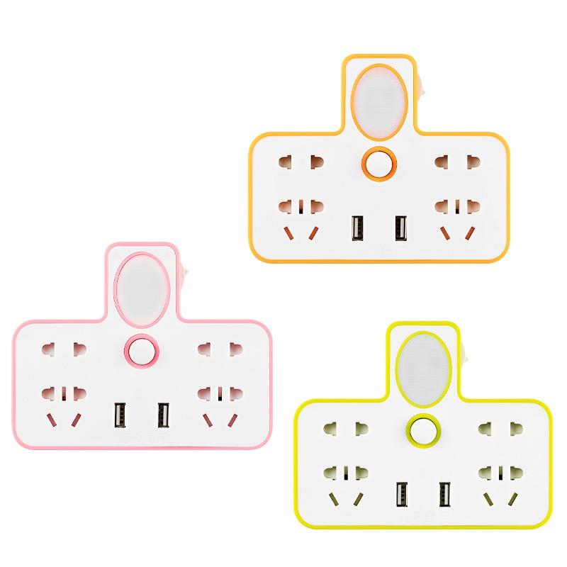 Ổ điện phát sáng CHỮ T 4 ổ 2 usb - cắm 3 chấu đa năng tiện