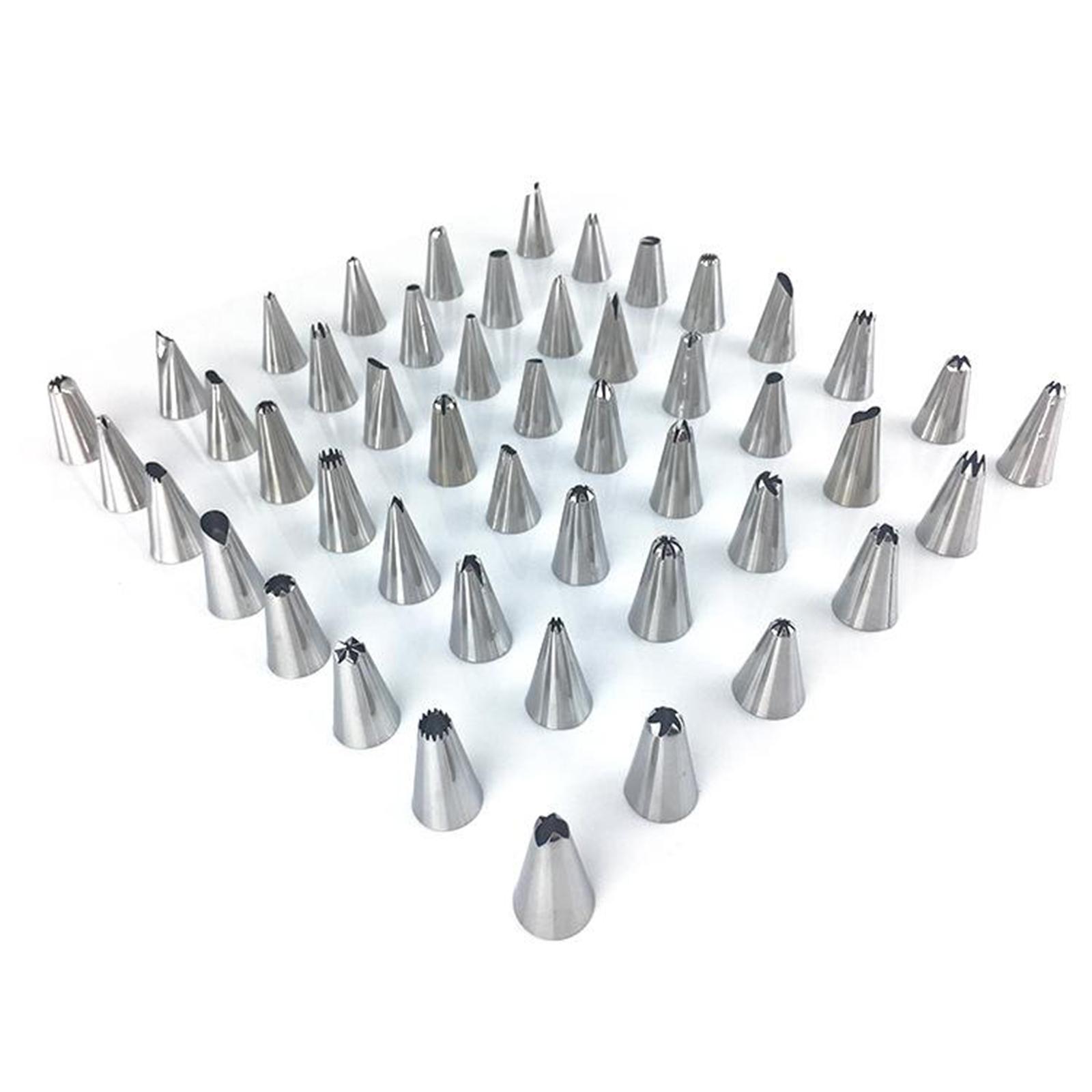 50 Pieces Cake Decorating Tools 1 Pieces Piping Bags 48 Pieces Cake Decorating Tips 1 Pieces Cake Couplers for Baking Cake Cookies Chocolate Decors