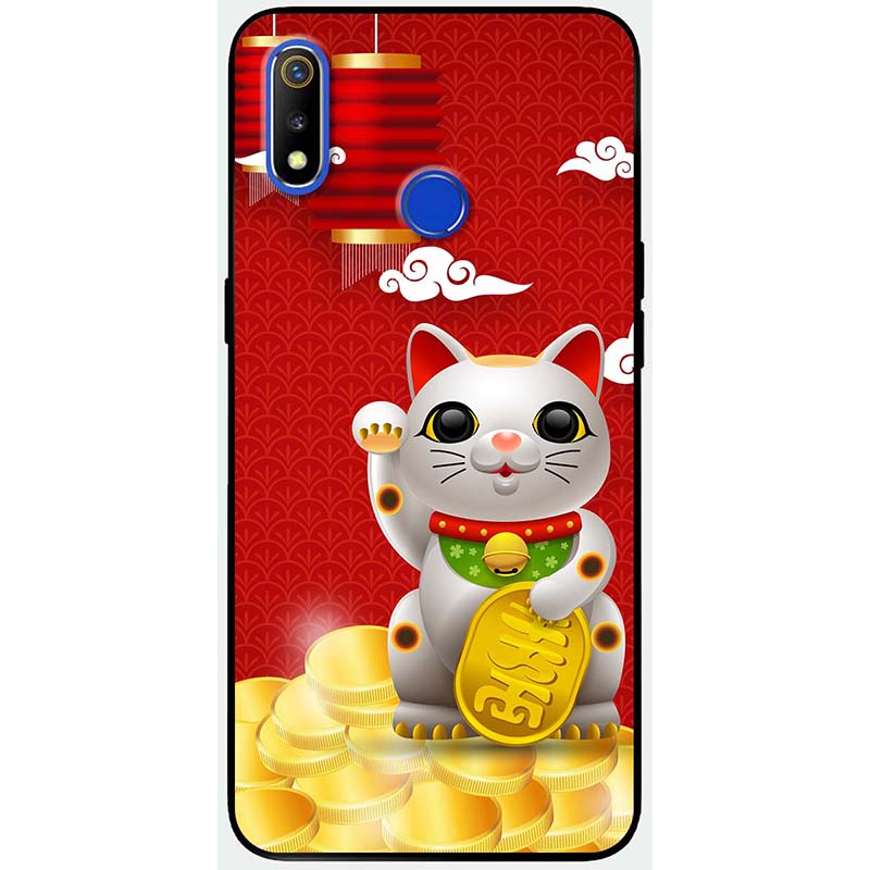 Ốp lưng dành cho Realme 3 Pro mẫu Mèo thần tài