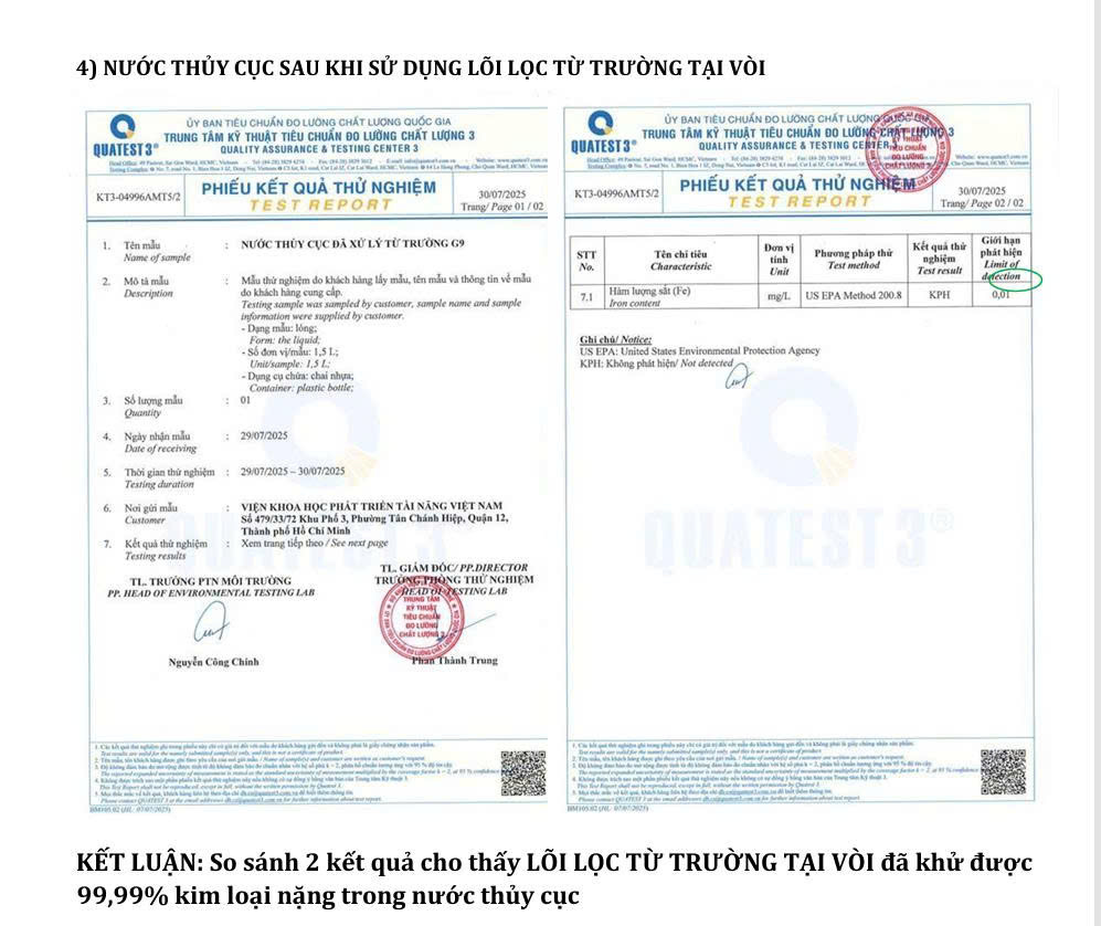 Đầu lọc nước từ trường tại vòi – Giải pháp loại bỏ kim loại nặng ngay tại nhà