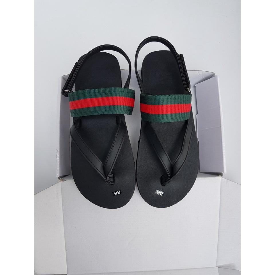 sandal đồng nai xăng đan nam và nữ ( đế đen quai đen phối dù ) size từ 34 nữ đến 43 nam