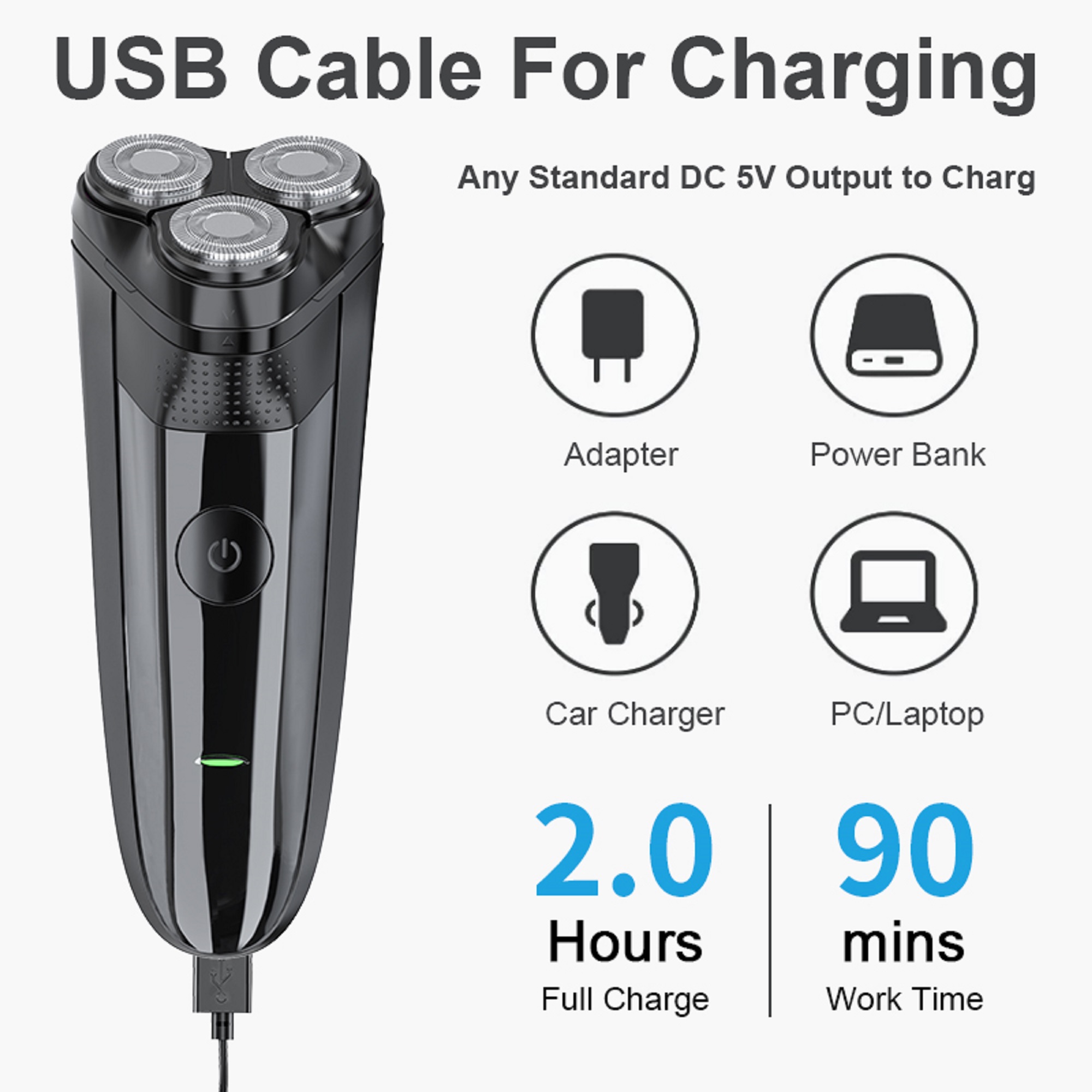 Máy Cạo Râu 3D Donlix 3 Đầu Cạo Sạc Điện Chống Nước Cực Hot