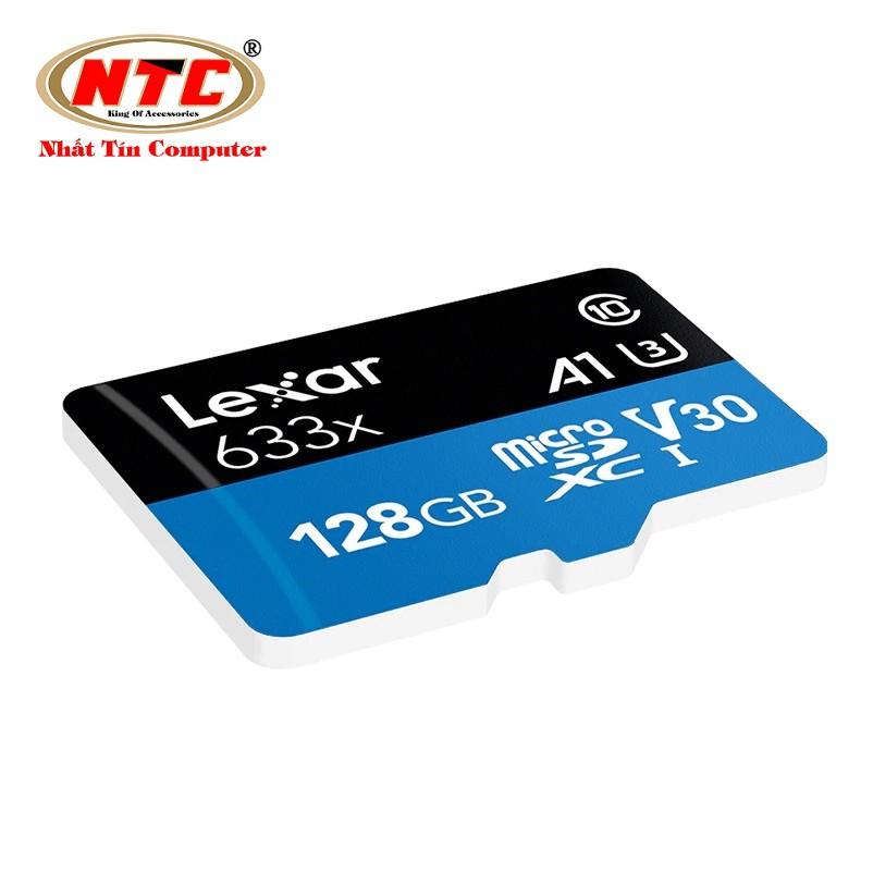 Thẻ nhớ MicroSDXC Lexar 128GB 633x A1 V30 U3 4K 95MB/s - Full box (Xanh)