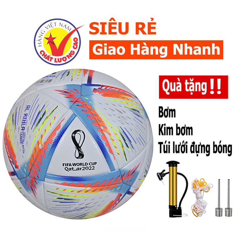 Quả bóng đá ngoại hạng Anh - Banh bóng đá da số 5 - Tặng bơm, kim bơm và túi lưới