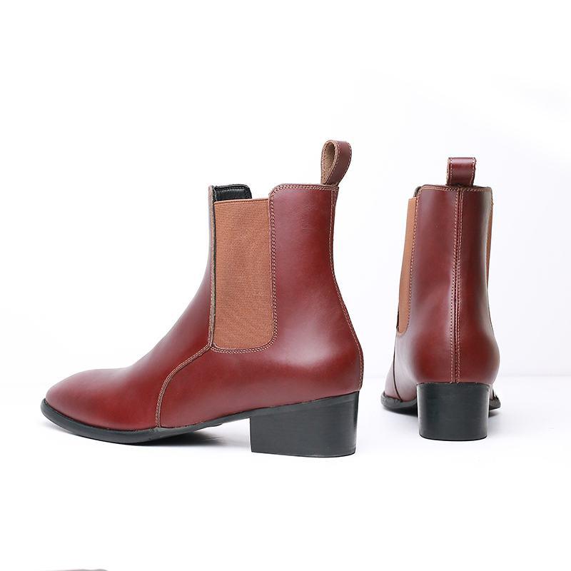 Giày Da Nam Chelsea Boot Mới Ra Mắt AG0163, giày da bò nguyên tấm, thoáng khí êm chân (Ảnh thật hàng cực đẹp