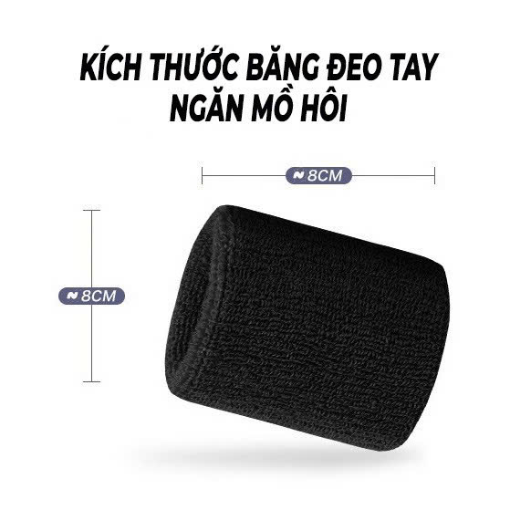 Bộ 2 băng cổ tay thấm mồ hôi thể thao MÀU XÁM Combo 2 băng cổ tay thể thao cao cấp thấm mồ hôi bảo vệ cổ tay