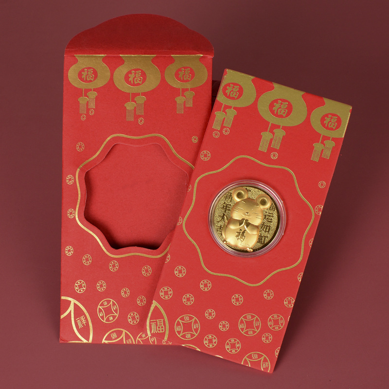 Bao Lì Xì Con Chuột Vàng 24K May Mắn Tài Lộc Tết 2020 - Bao Lì Xì Kim Tý