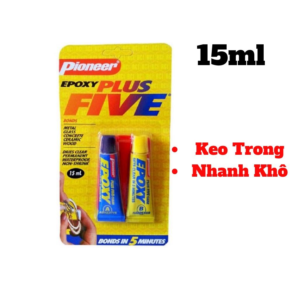 Keo AB Đa Năng Dán Kim Loại ,Gốm Sứ, Dán Gỗ Cao Su Pioneer Plus Five Epoxy 15ml