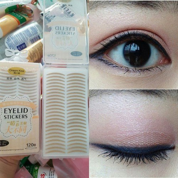 Hộp miếng dán kích mí lưới Dream Kiss Eyelid Stickers - (120 miếng loại nhỏ)