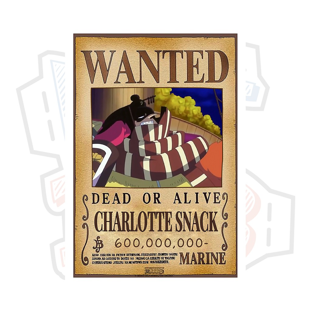 Poster truy nã Charlotte Snack - One Piece