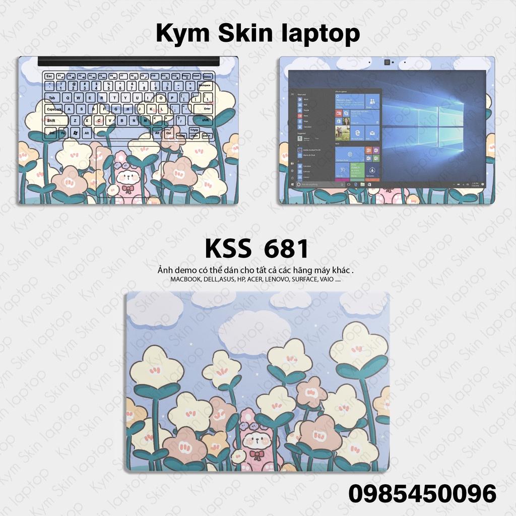 Skin Dán Laptop Mẫu Cánh Đồng Hoa Hoạt Hình KSS 680