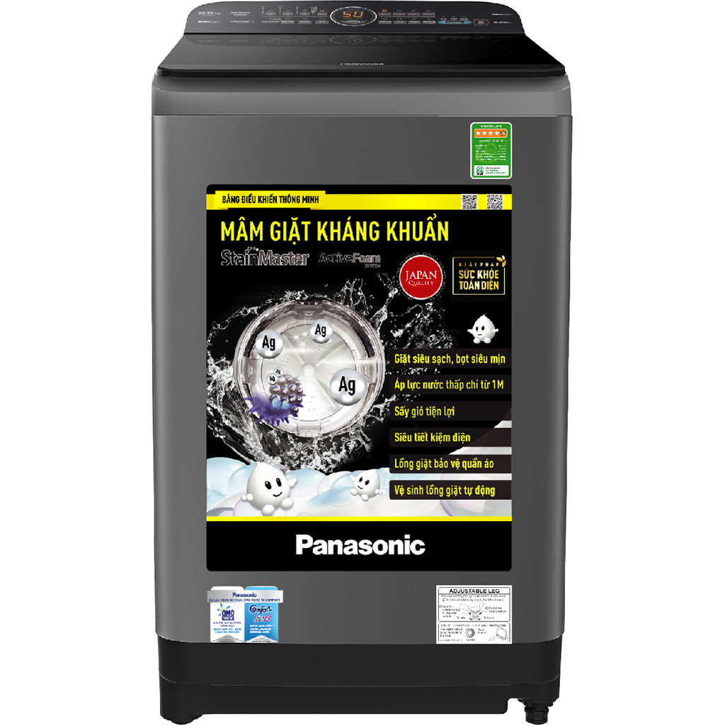 Máy giặt Panasonic NA-F90A9DRV cửa trên 9kg, năm 2021, Hàng chính hãng, CHỉ giao tại Hà Nội