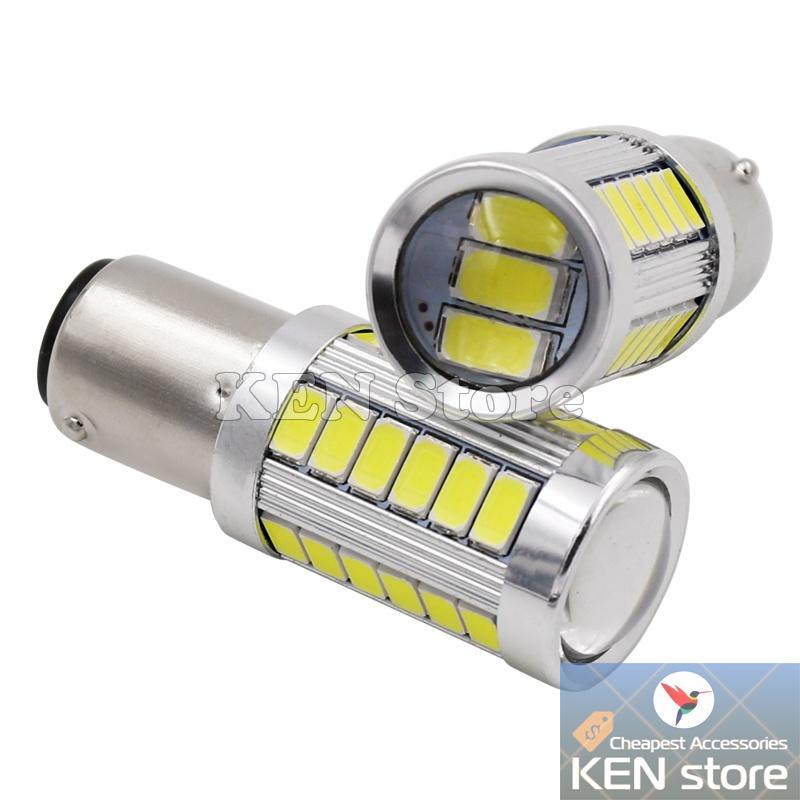 Bóng LED 1157 BAY15D P21/5W làm bóng hậu đèn phanh dành cho ô tô xe máy Chớp F1 / Không chớp 33smd 5630