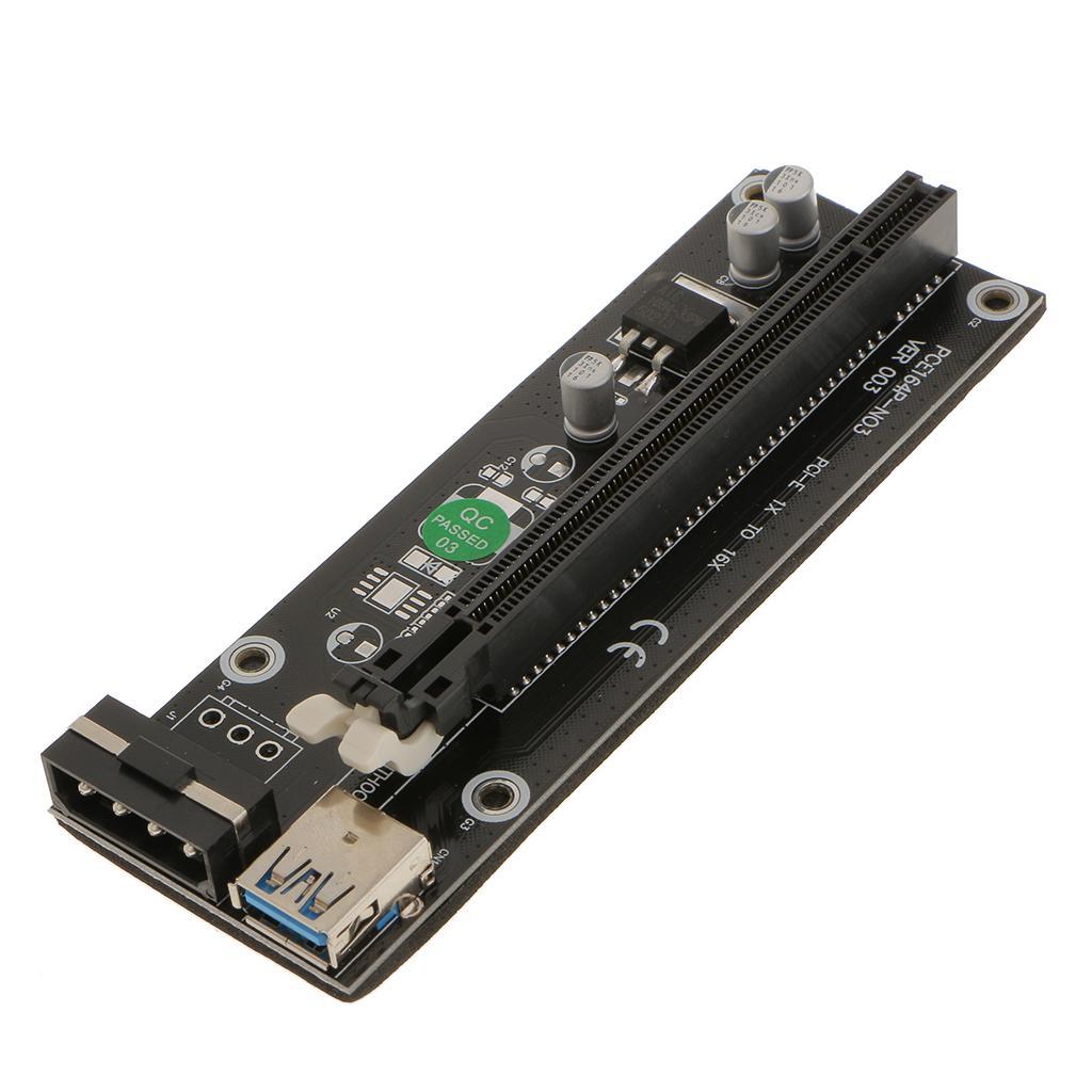 PCI-E 1x to 16x Powered USB 3.0 Video Card Extender Riser Adapter Cable 50cm