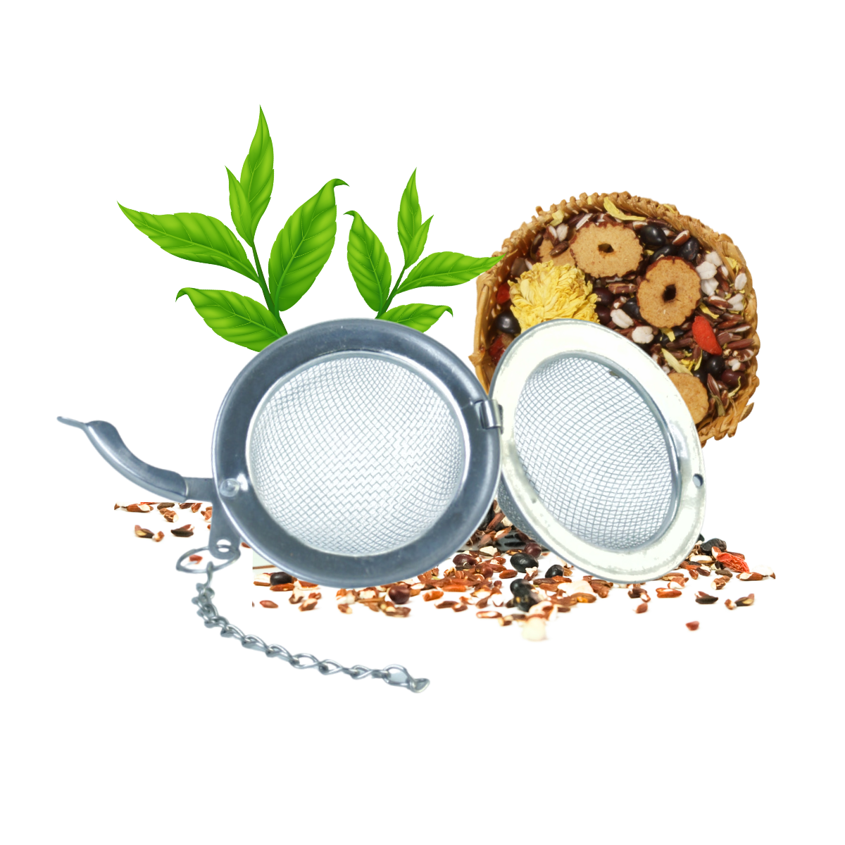 Bóng lưới lọc trà bằng inox GUfoods - Chất liệu bền đẹp, Thân thiện môi trường, Tái sử dụng nhiều lần, Tiện lợi, Sống xanh cùng GU