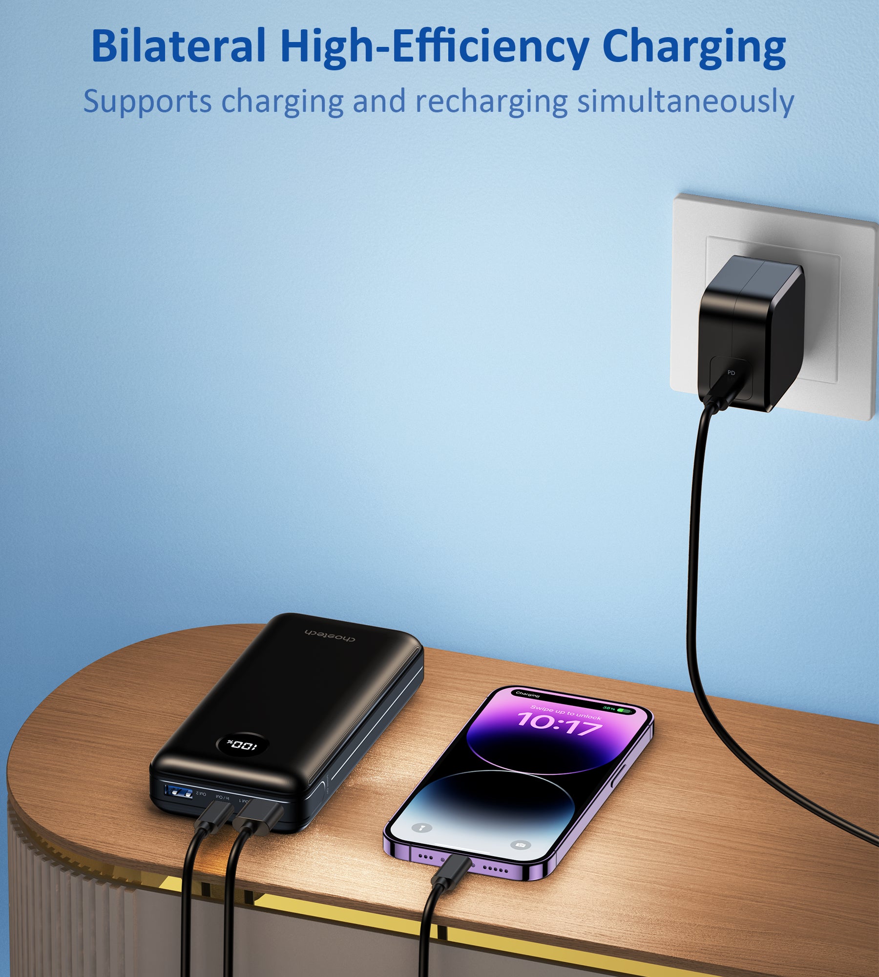 Pin Sạc Dự Phòng 45W dung lượng 20000mAh Choetech B653 (Hàng chính hãng)