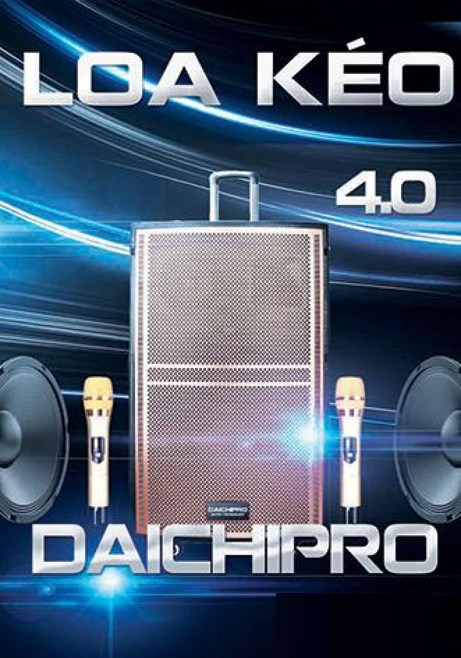 Loa Kéo Di Động Karaoke Bass 50 Daichipro DCP-18A (1200W) 5 Tấc - Chính Hãng