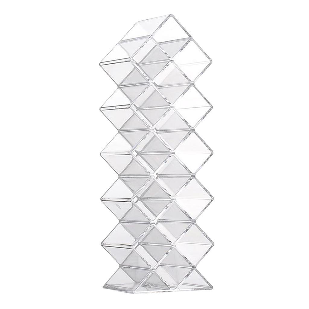 24 Grids Lipstick Nail Holder Display Clear Acrylic Makeup Organizer