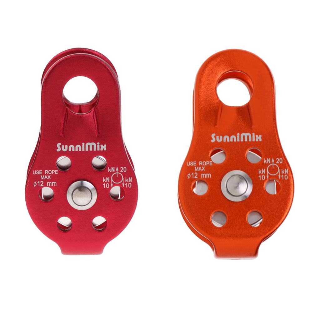 General Purpose Fixed Side Single Climbing Pulley for 8-12mm Rope