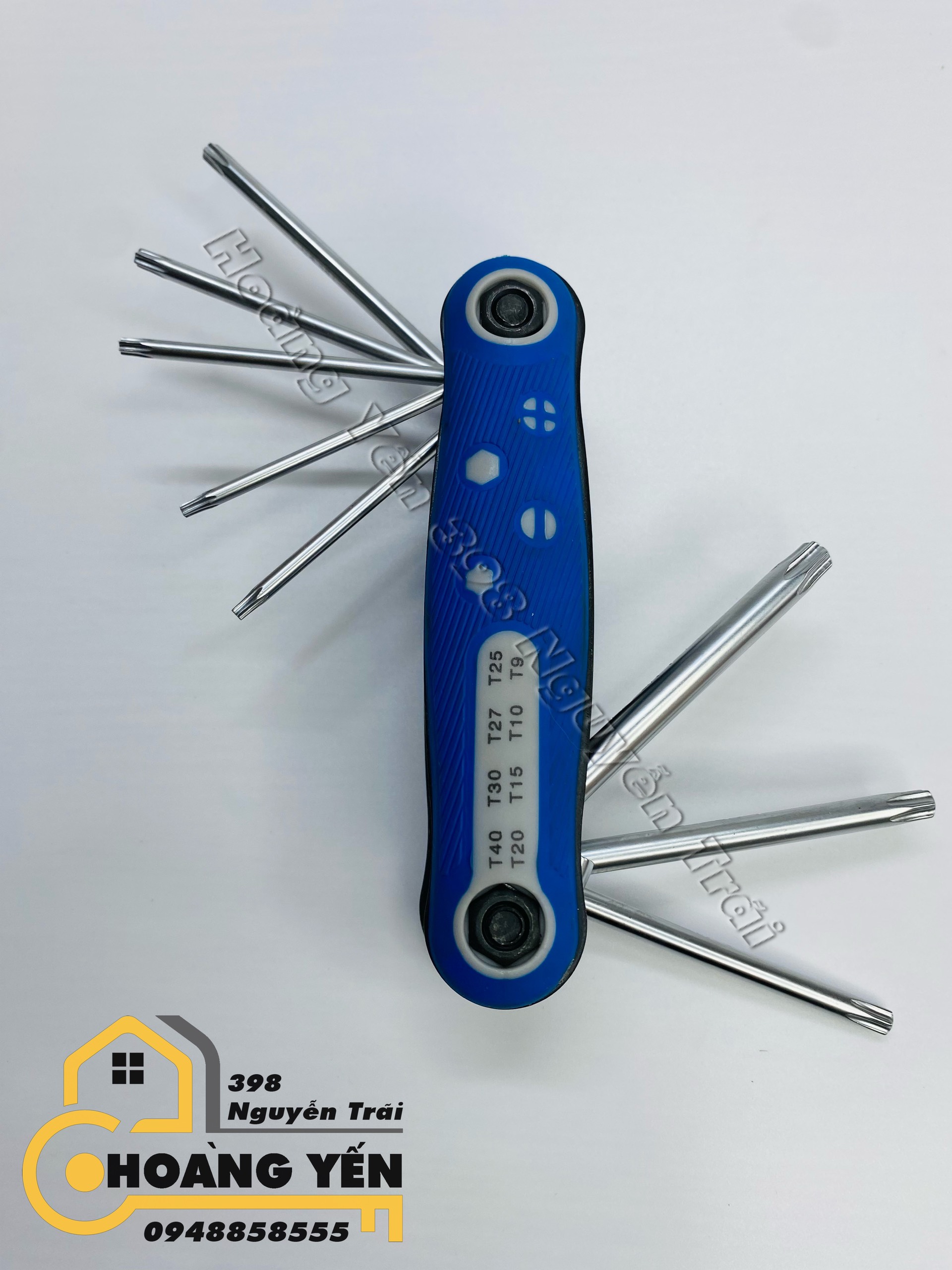 Bộ lục giác gập đầu bằng 8 chi tiết 1.5-8mm C-Mart CF0194 C-Mart CF0195
