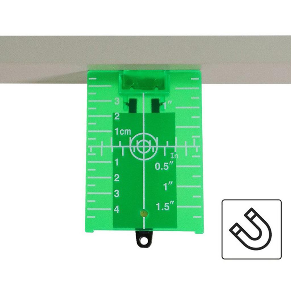 Magnetic Floor Laser Target Plate Card with Stand for Beam Application Green