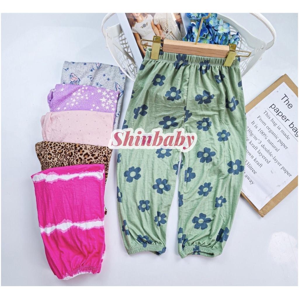 Set 10 quần dài bom vải cotton mềm mát chống muỗi nằm điều hòa mặc hè thu dành cho bé