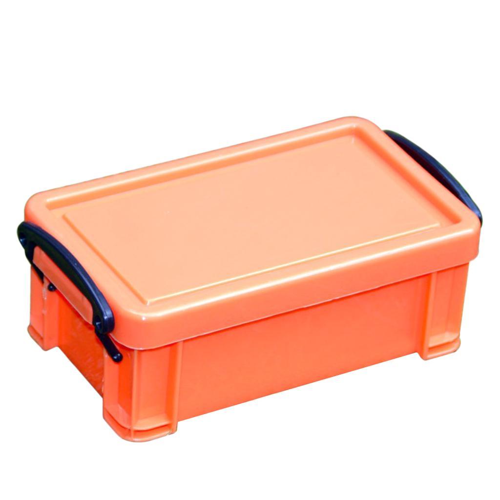 2X Home Furnishing Box 0.5L Latch Box Colorful with Lid Food Sealed Case Orange