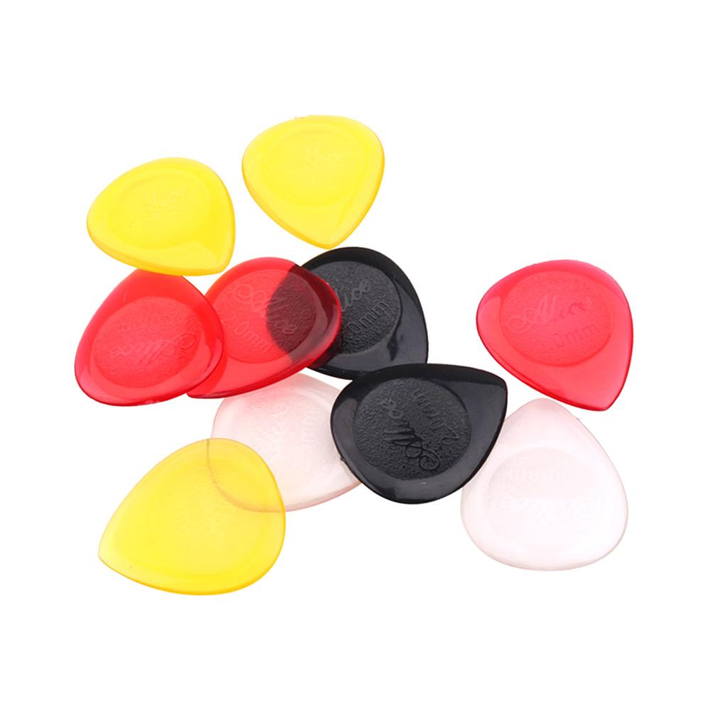 Portable Guitar Pick Plectrum Acoustic Guitar Water Drop Shaped, Pack of 10