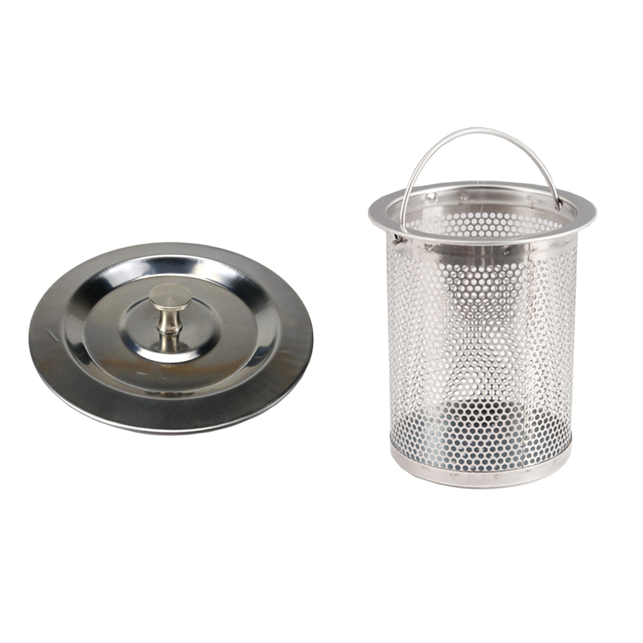 Bộ Giỏ và Nắp Lọc Rác Inox Cho Bồn Rửa Chén Bát