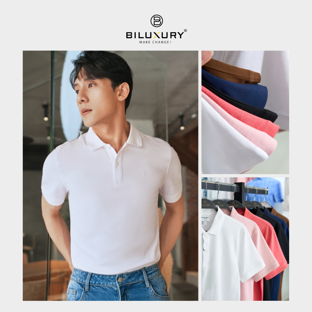 Áo Polo Nam Biluxury Pink Pollen Design 7APCB002