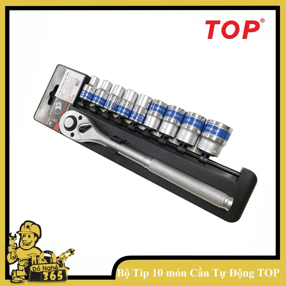 Bộ tuýp 10 chi tiết 1/2&quot; (Cần tự động vuông nhanh) TOP - TBS-12245