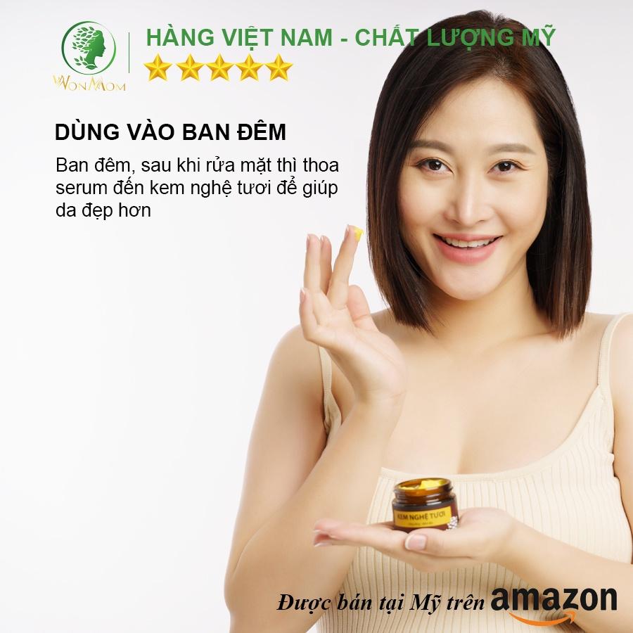 Bộ trắng da, sạch mụn và nám cơ bản Wonmom ( 1 Kem nghệ tươi + 1 Serum mụn )