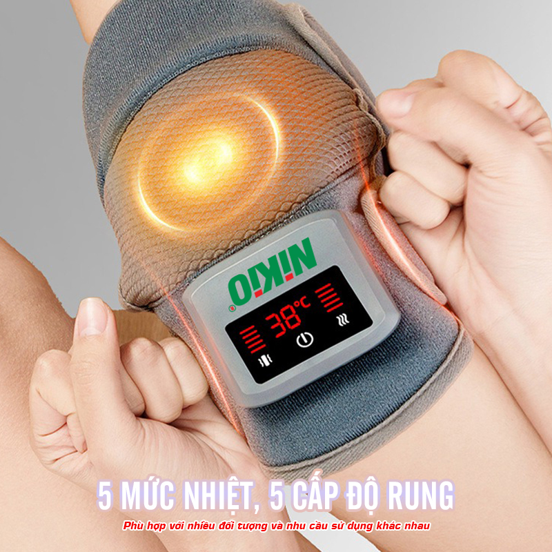 Máy massage đầu gối, vai, khớp gối Nikio NK-185D - Công nghệ rung nóng, giảm đau khớp gối