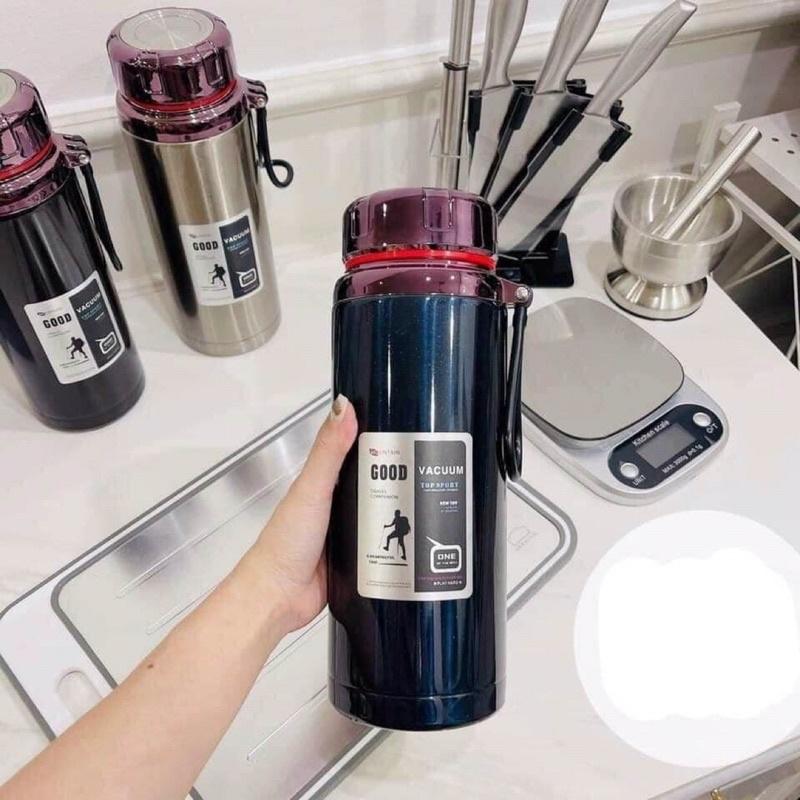 Bình giữ nhiệt cao cấp inox 304 GOOD 1500ml, giữ nóng lạnh cực tốt, nắp titan đươc TẶNG kèm cây cọ bình