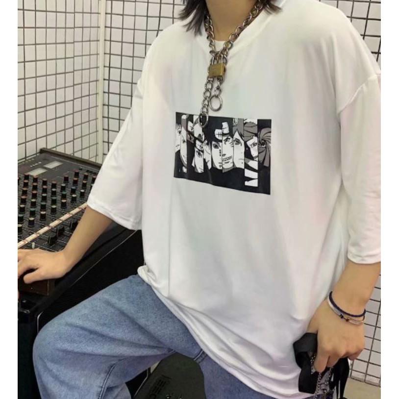 Áo anime Naruto, Áo phông Akasuki đen trắng cực ngầu, giá tốt nhất