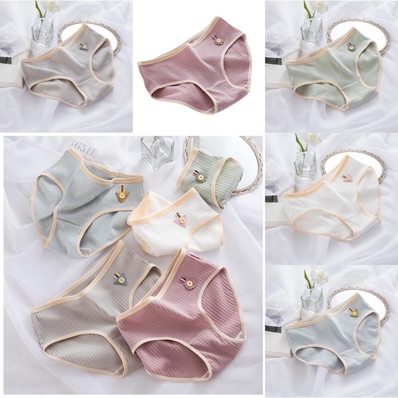 Quần Lót Nữ Cotton Siêu Thoáng Nâng Mông Kẻ Tăm Co Giãn QL09