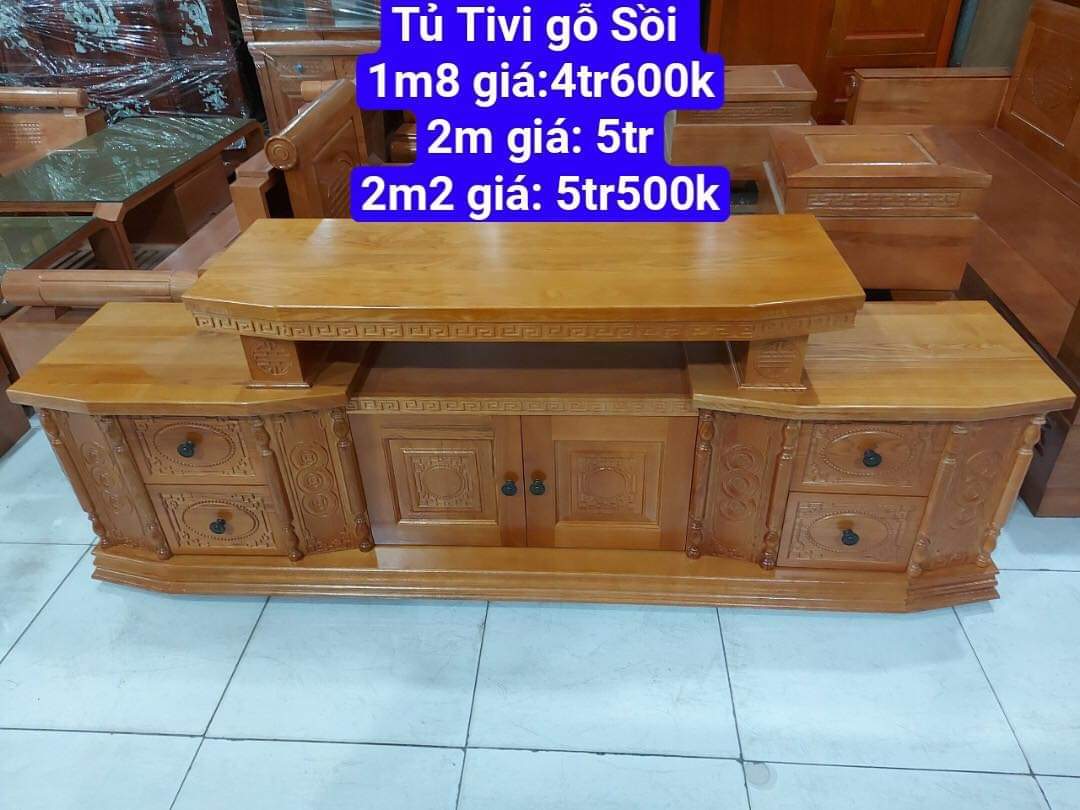 Tủ tivi -Kệ ti vi gỗ sồi nga mẫu mới nhiều kích thước