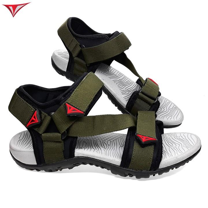 Giày Sandal Nam Nữ Việt Thủy Hai Quai Chéo Xanh Rêu - VT017