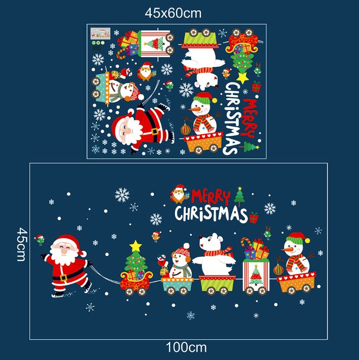 Decal Trang Trí Giáng Sinh Ông Già Noel