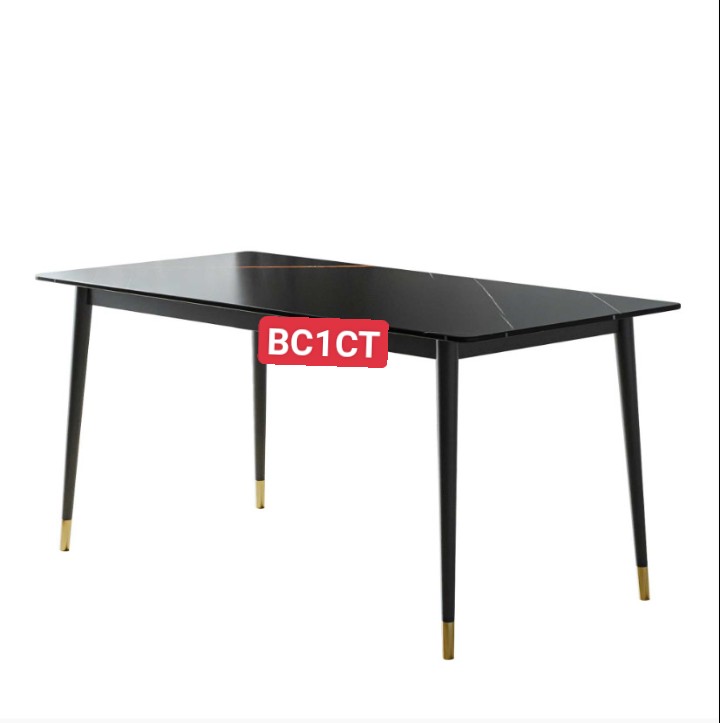 Bàn ăn chân thép kiểu côn mặt bàn dày 1,2 cm Juno Sofa BC1CT