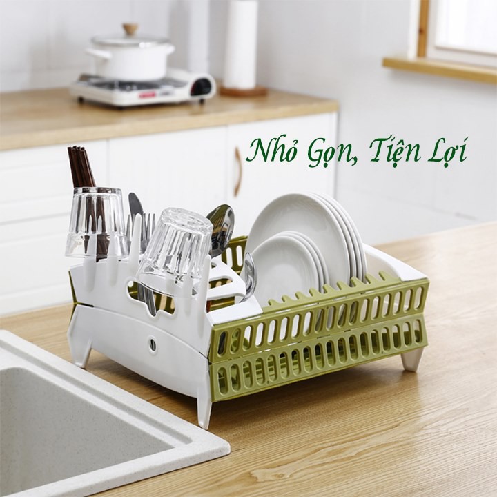 Giá úp đồ nhà bếp NHỰA GẬP GỌN GẬP GỌN