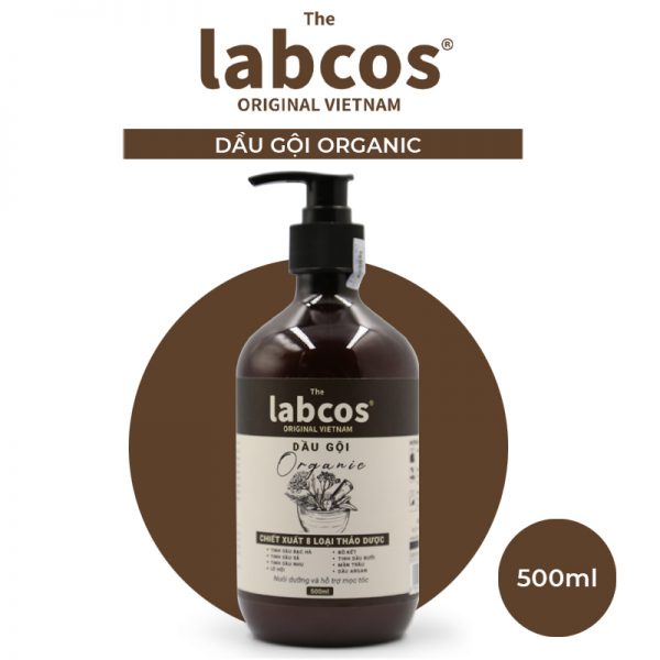 Dầu Gội Organic The Labcos Original Chiết Xuât 8 Loại Thảo Mộc Ngăn Gãy Rụng Giúp Tóc Bóng Khỏe Sạch Gàu Chai 500ml