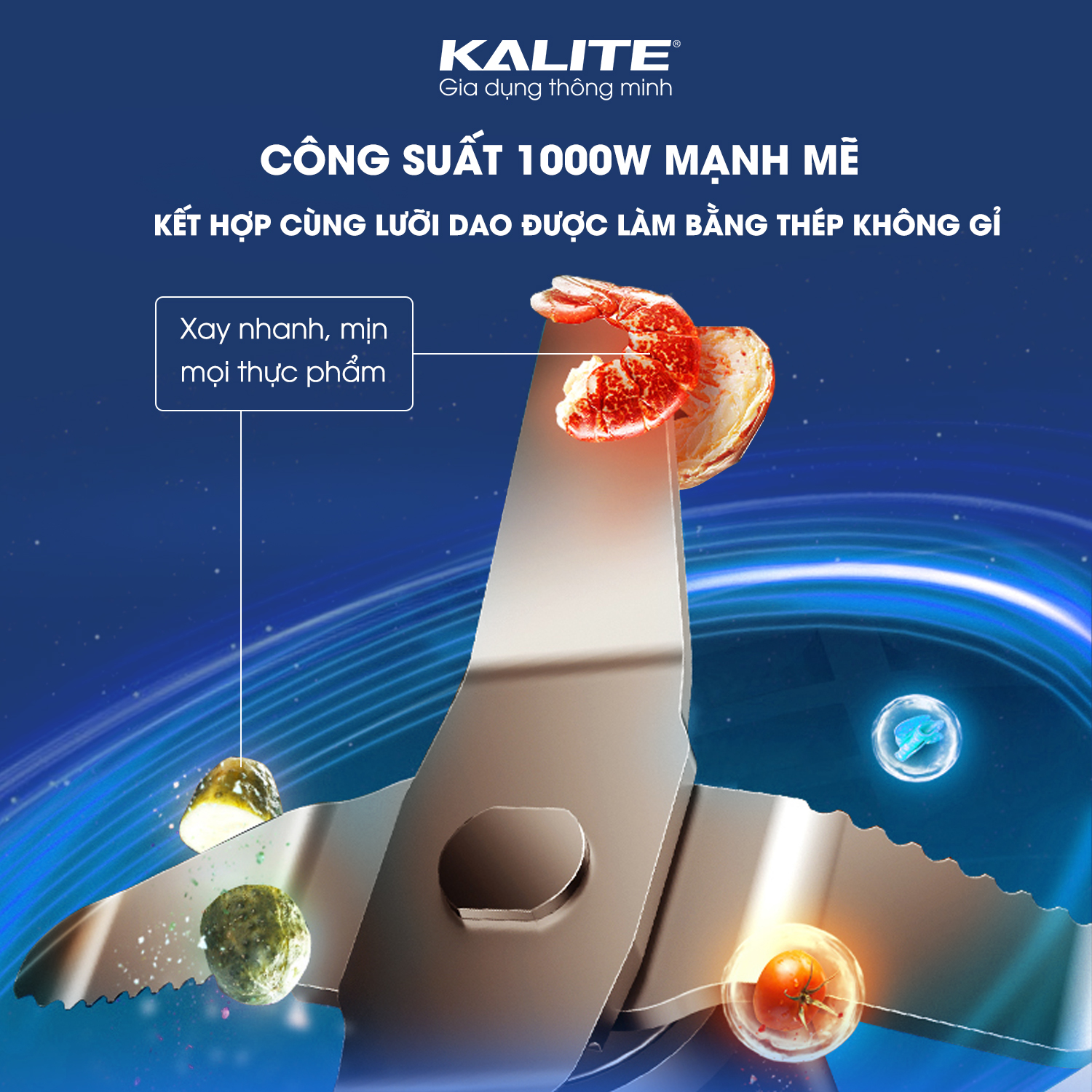 Máy xay sinh tố 2 cối Kalite KEB4171. Hàng chính hãng