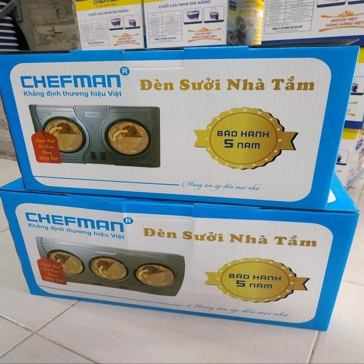 ĐÈN SƯỞI NHÀ TẮM 3 BÓNG - CHEFMAN 825W