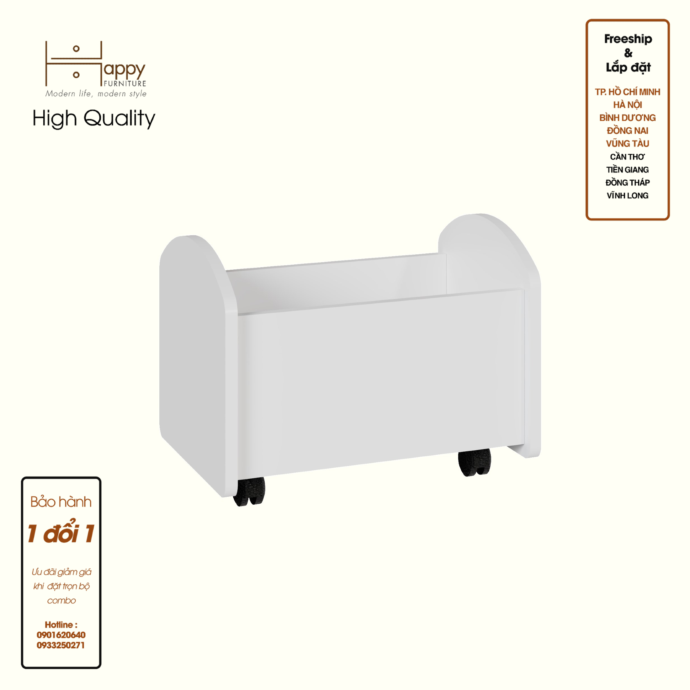 KID, Thùng lưu trữ cho trẻ em có bánh xe, 46cm x 36cm x 36cm , TLT_001