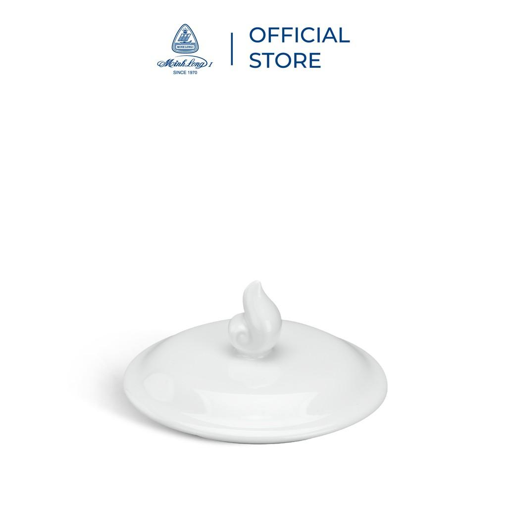 Ca trà sứ Minh Long 0.3L - Mẫu đơn Trắng