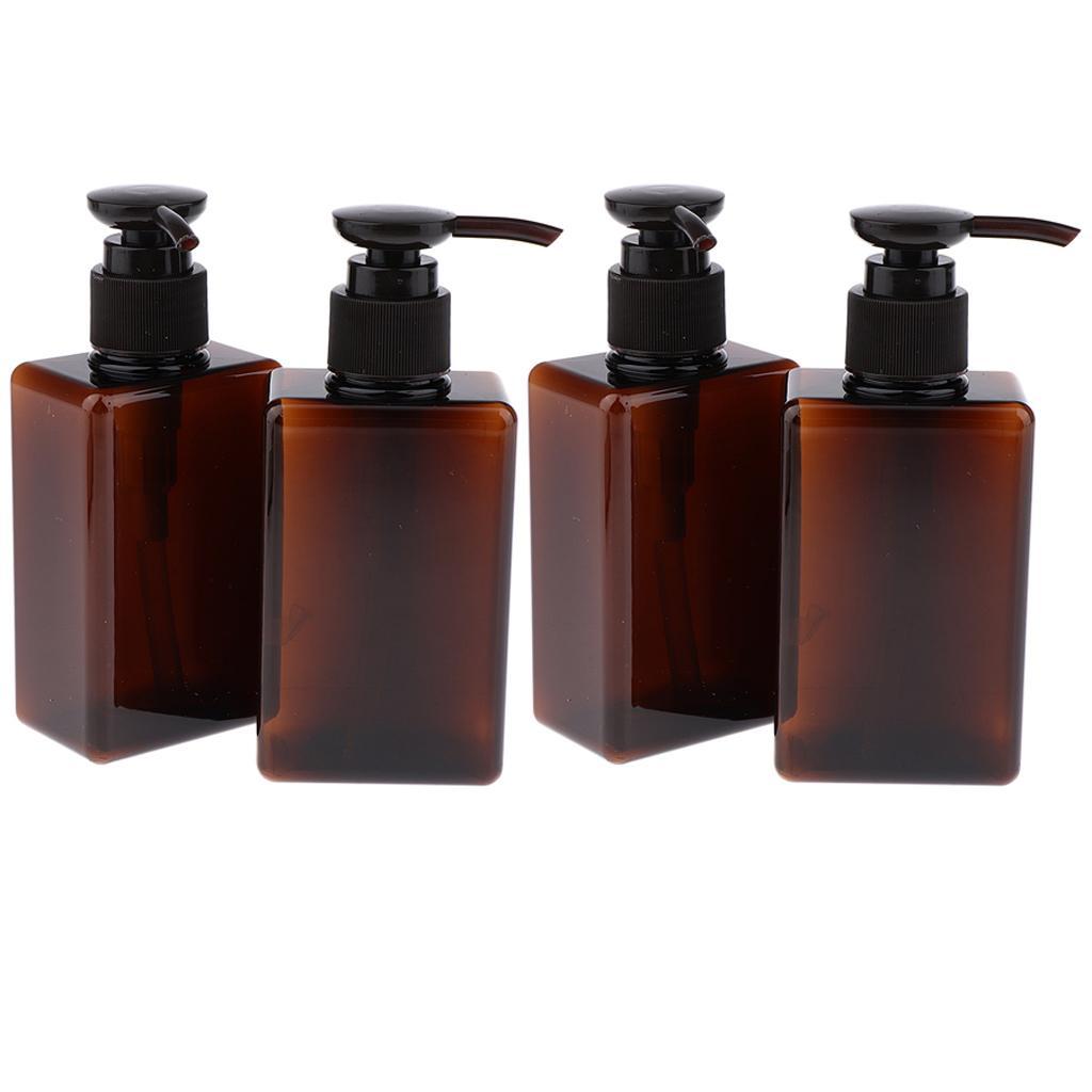 4Pcs/set 5oz Empty Plastic Lotion Pump Bottles for Cleansing Oils Shampoo