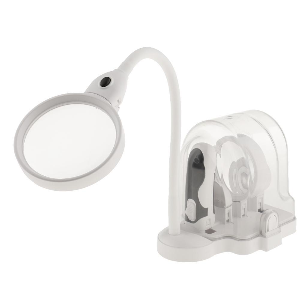 LED Helping Hand Magnifying Glass Handheld  2.5X 5X 16X EU Plug