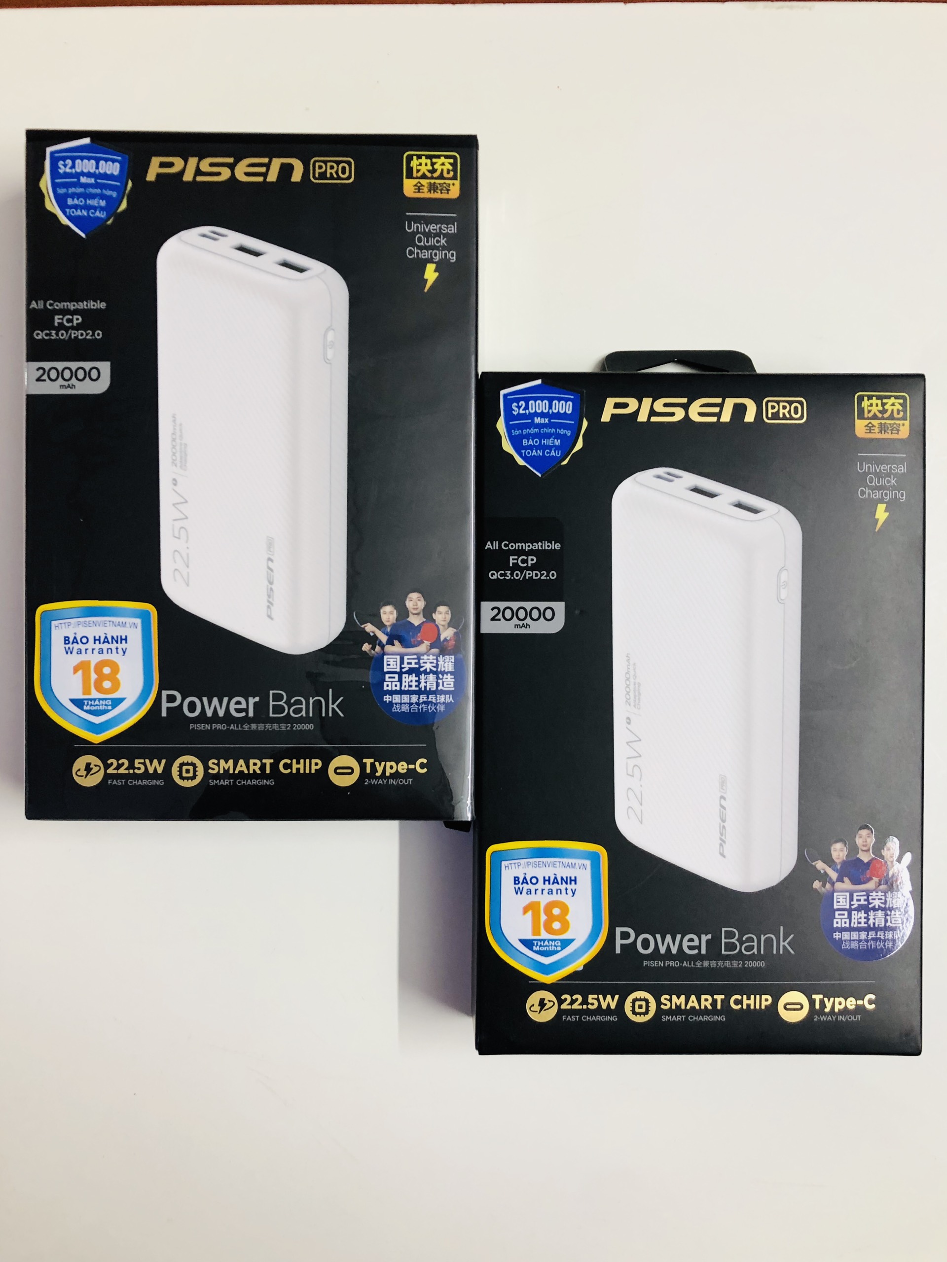 Sạc dự phòng  PISEN Pro All 20000mAh , 22.5W (2xQC, 1xPD, Lightning )  TS-D274 _ Hàng chính hãng